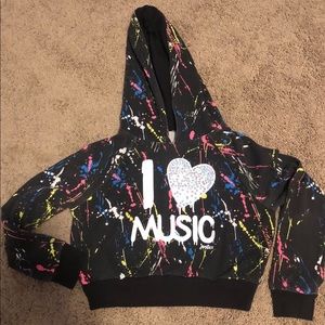 Justice girls crop sweatshirt size 8